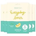 FACETORY K Beauty Face Mask Skin Care - Everyday LEMON Brightening Sheet Mask | Plant-Based with Lemon Extract (5 Pack) Beauty & Personal Care FACETORY