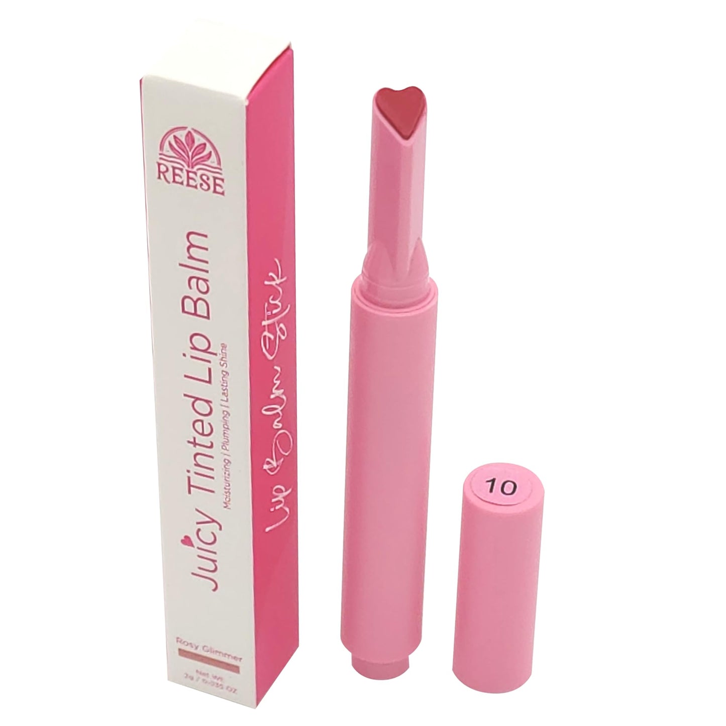 Hydrating Lip Balm - Reese Tinted Lip Balm - Plumping, Vegan Gloss with Lasting Shine - Moisturizing, Creamy, and Long-Lasting for Lip Care Lovers Beauty and Personal Care REESE