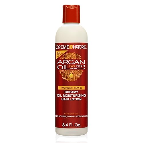 Creme of Nature Argan Oil from Morocco Creamy Oil Moisturizing Hair Lotion, Restores Moisture, Controls Frizz, Curl Care Gift for Women, 8.45 fl oz Beauty & Personal Care Creme of Nature