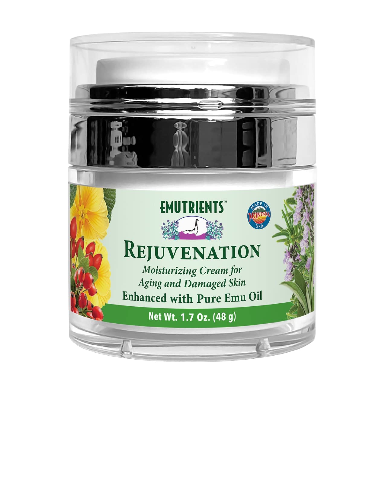 Montana Emu Ranch - Rejuvenation Cream 1.7 Ounces - Enhanced with Pure Emu Oil Beauty & Personal Care Montana Emu Ranch
