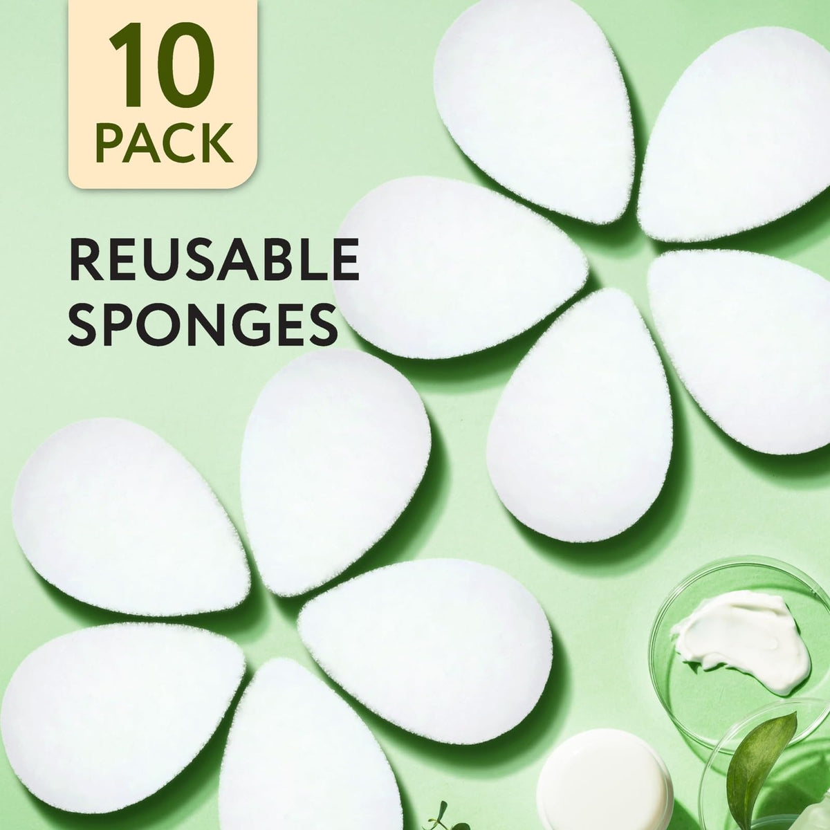 IMPRESA Facial Sponge - Daily Deep Cleansing Face Scrubber - Gentle Exfoliating Pads for Dead Skin Removal - Reusable Face Scrub Pads for Normal