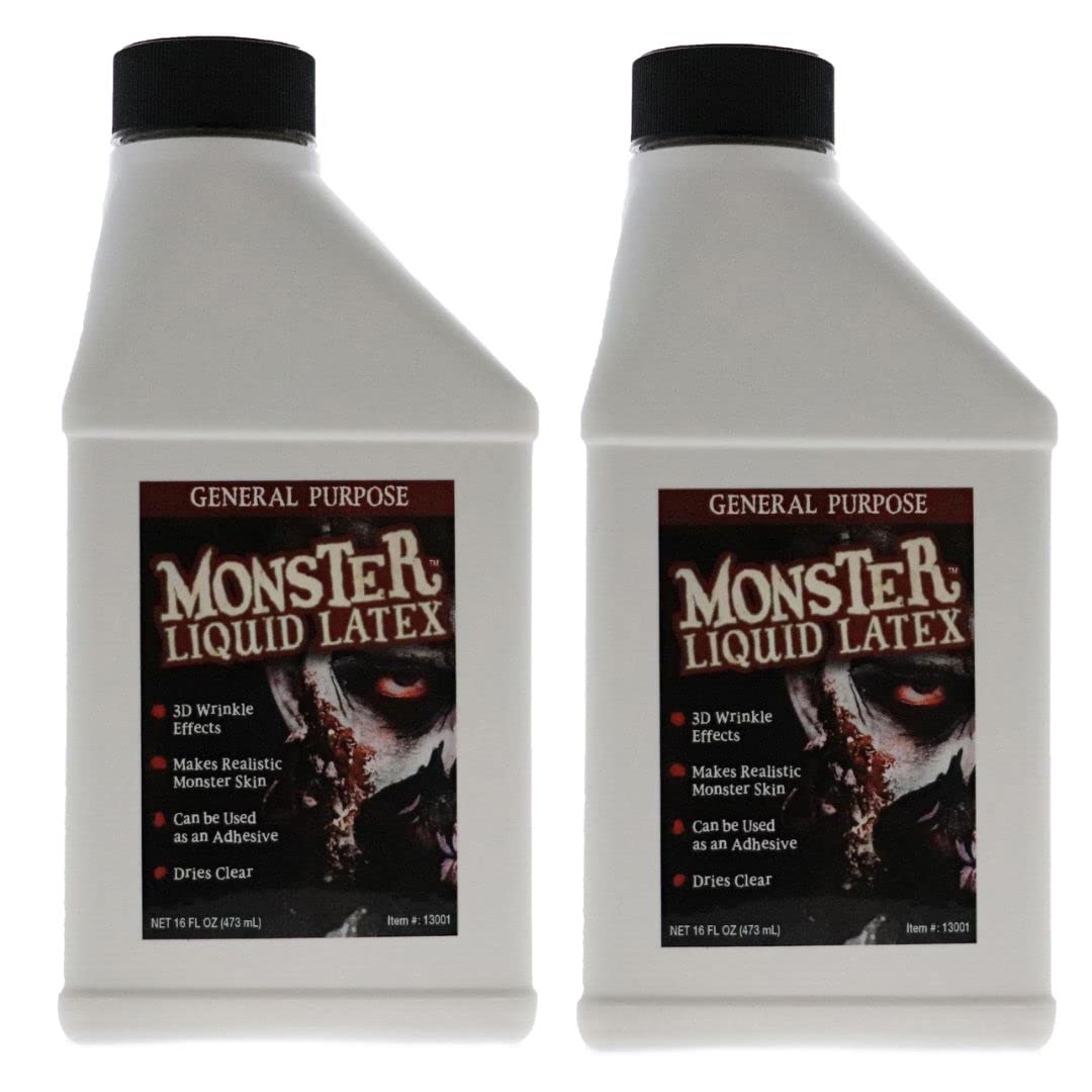 FX Monster Liquid Latex (2 Pack) For Halloween Costume, Zombie, Vampire, Monster Make Up & Dress Up, Special Effects, Parties and Cosplay, Face Beauty & Personal Care Liquid Latex Fashions