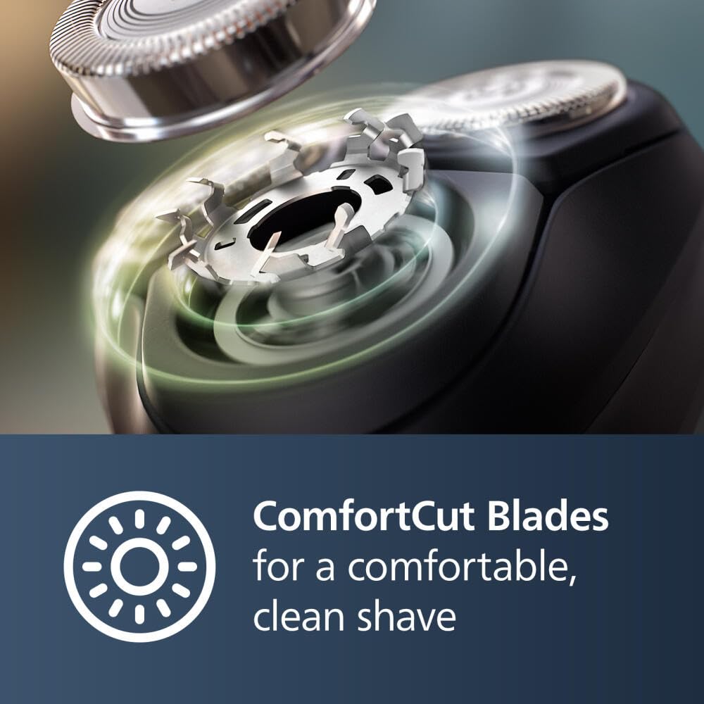 Philips Norelco Shaver 3900 Series, Wet and Dry Electric Shaver, P-Cap, Travel Pouch, Charging Stand, Storm Blue, Model S3341/92 Beauty & Personal Care Norelco