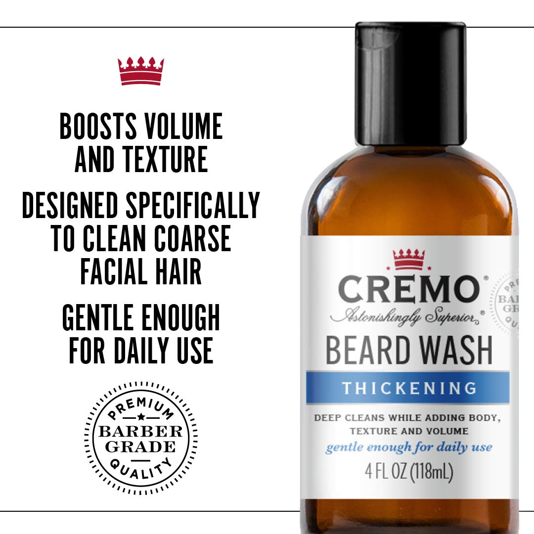 Cremo Beard Wash Thickening Formula Deep Cleans While Adding Volume, 4 Fl Oz Beauty & Personal Care Cremo