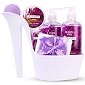 Gift Set for Her- 8 Pcs Luxury Lavender Scented Heel Shoe Bath & Body Spa Basket - Shower Gel, Bubble Bath, Body Butter, Lotion & More - Gifts Beauty & Personal Care Draizee