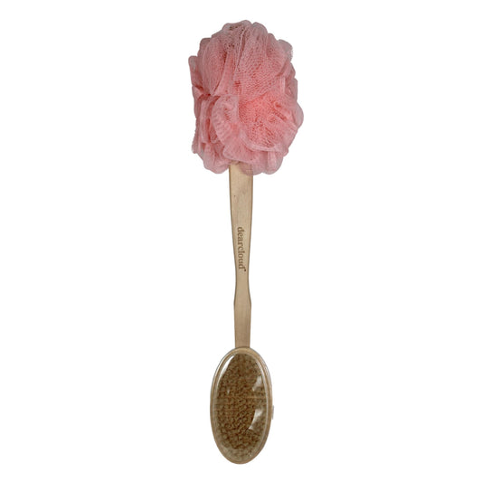 dearcloud Loofah Brush - Long Handle Shower Scrubber (Peach) Beauty and Personal Care dearcloud