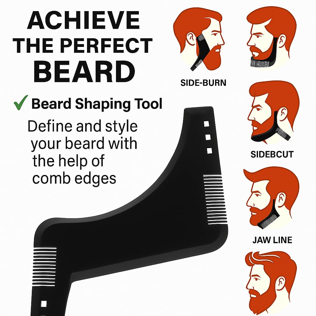 Plastic Beard Comb Beard Hair Comb (One Size, 2, Count) Beauty and Personal Care TOPMED ETS