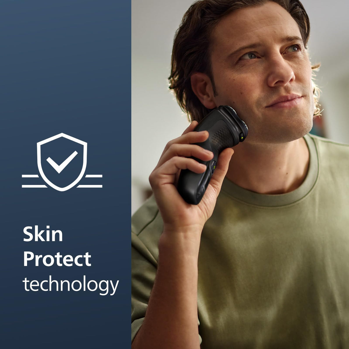 Philips Norelco Shaver 3900 Series, Wet and Dry Electric Shaver, P-Cap, Travel Pouch, Charging Stand, Storm Blue, Model S3341/92 Beauty & Personal Care Norelco