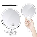 B Beauty Planet 30X Magnifying Mirror for Travel with Handle, Double-Sided 1X/30X Magnification Hand Mirror for Makeup,Travel Mirror for Desk 5 Inches Beauty & Personal Care B Beauty Planet