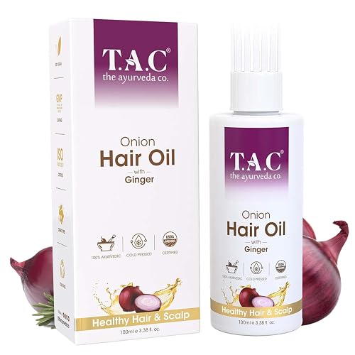 TAC - The Ayurveda Co. Onion with Black Seed and Biotin Hair Nourishment Oil for Hairfall Control 100ml Beauty & Personal Care TAC - The Ayurveda Co.