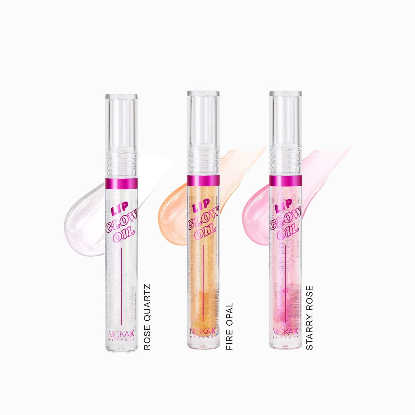 NICKA K NEW YORK Jewel Lip Glow Oil, Glossy Lips, Smooth, Lightweight, Non-Sticky (MLGGO2 Opal) Beauty & Personal Care NICKA K NEW YORK