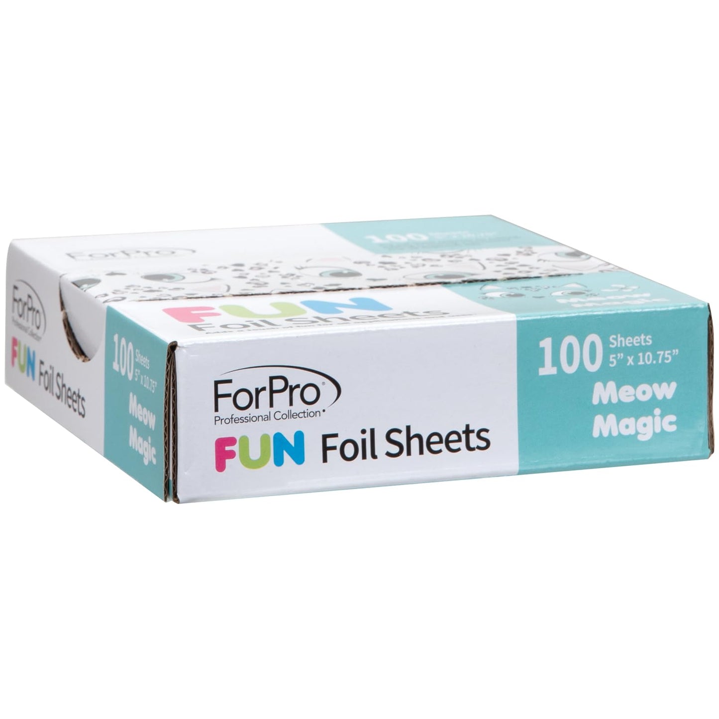 ForPro FUN Meow Magic 5" Foil Sheets, Aluminum Foil, Pop-Up Foil Dispenser, Hair Foils for Color Application and Highlighting Services, Food Safe, 5” Beauty & Personal Care ForPro Professional Collection