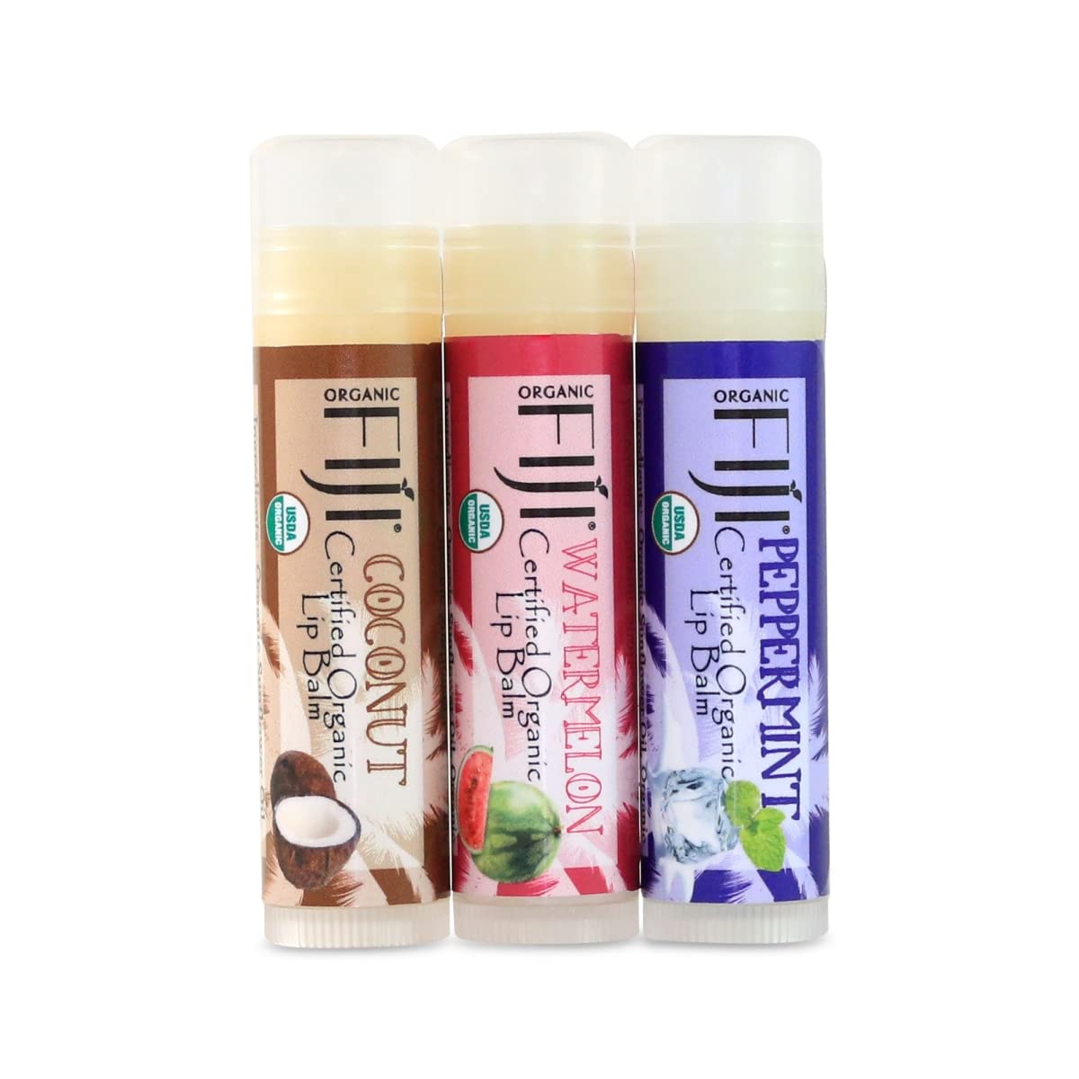 Organic Fiji 833884001395 Lip Balm Variety Pack - Pack of 3 Beauty and Personal Care Organic Fiji
