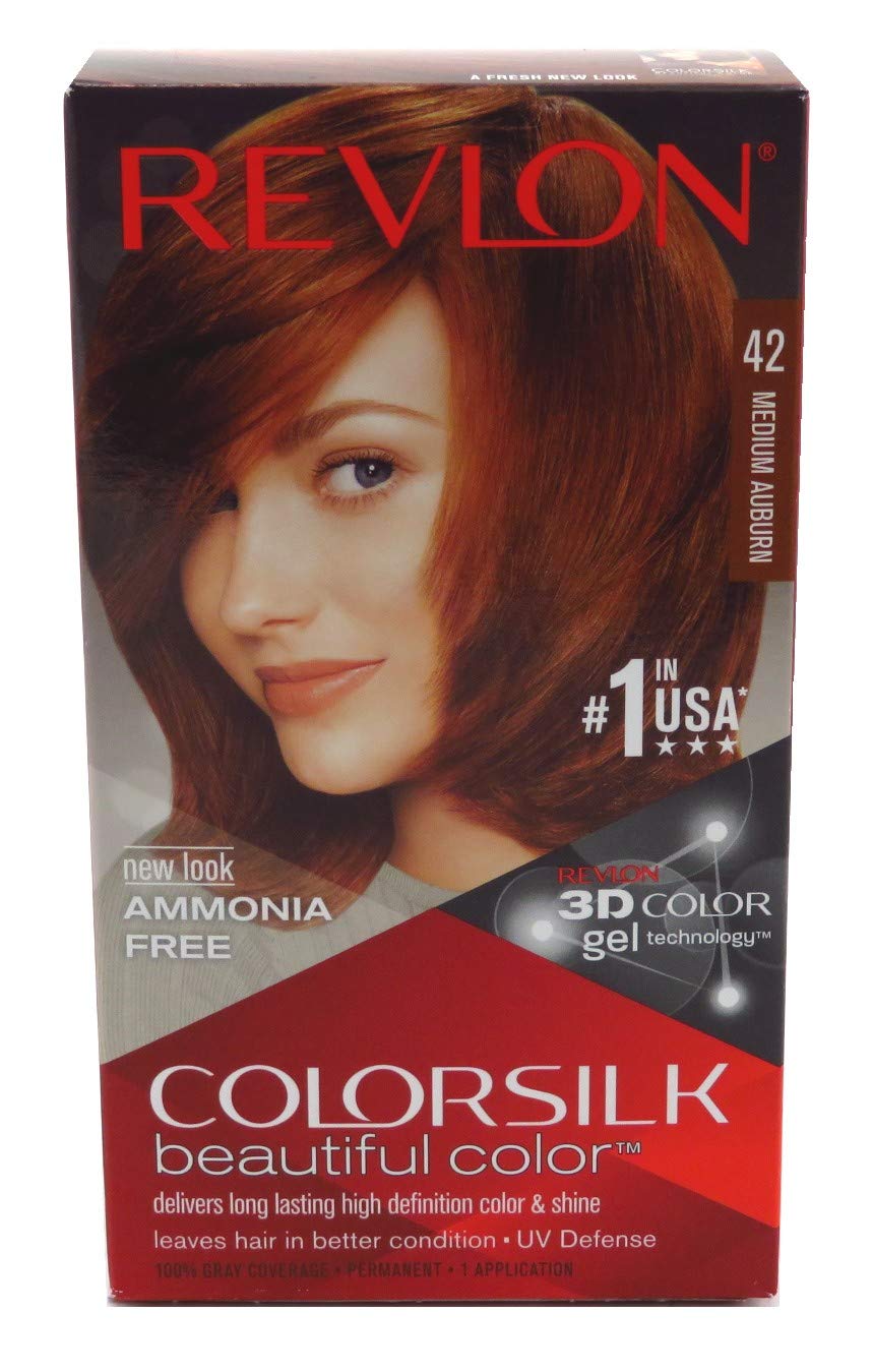 Colorsilk Permanent Hair Color, Medium Auburn (42/4R) Beauty & Personal Care REVLON