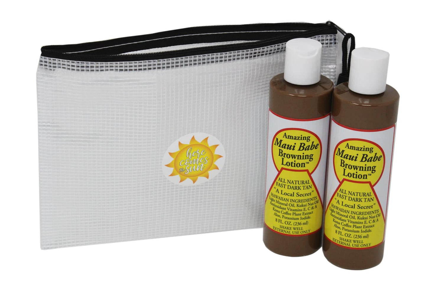 Maui Babe Tanning, Maui Babe Browning Lotion Pack Of 2! Infused With Skin Nourishing Ingredients! All Natural Fast Dark Tan! Promote A Deep, Dark Beauty & Personal Care DELECLE
