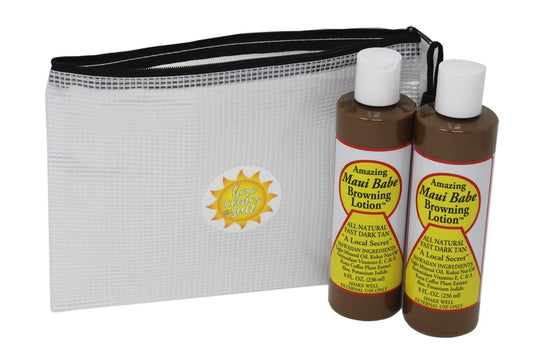 Maui Babe Tanning, Maui Babe Browning Lotion Pack Of 2! Infused With Skin Nourishing Ingredients! All Natural Fast Dark Tan! Promote A Deep, Dark Beauty & Personal Care DELECLE