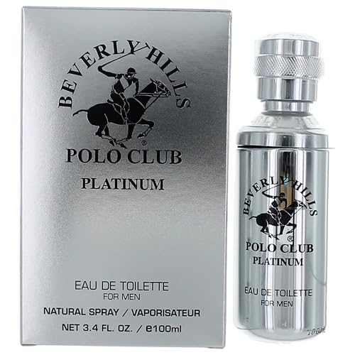 Beverly Hills Polo Club PLATINUM Eau De Toilette for Men - Dynamic Spicy Citrus Woody Scent - Long-Lasting Confidence - 1.7 fl oz (50 ml) Beauty & Personal Care Beverly Hills Polo Club