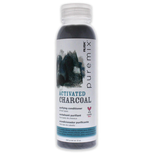 RUSK Puremix Activated Charcoal Purifying Conditioner, Cleanses and Absorbs Excess Oil, Dirt, and Gunk Without Stripping Natural Oils, 12 oz Beauty & Personal Care RUSK