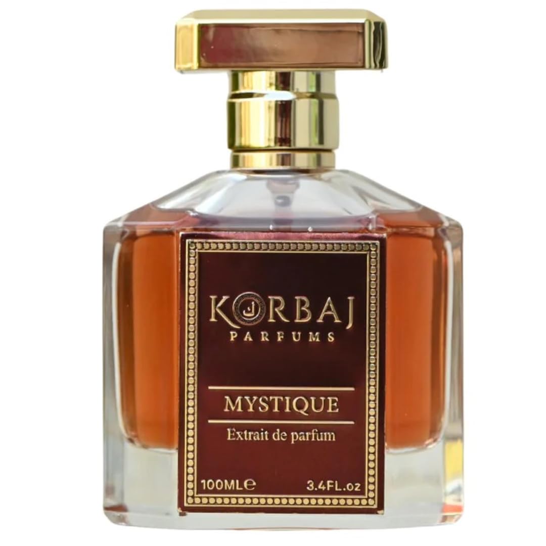 KORBAJ PARFUMS Mystique - Arabian Perfume for Women and Men, EDP Mens Cologne with Rosemary, Pink Pepper, Petitgrain - Jasmine, Neroli, Orris Root Beauty & Personal Care KORBAJ PARFUMS