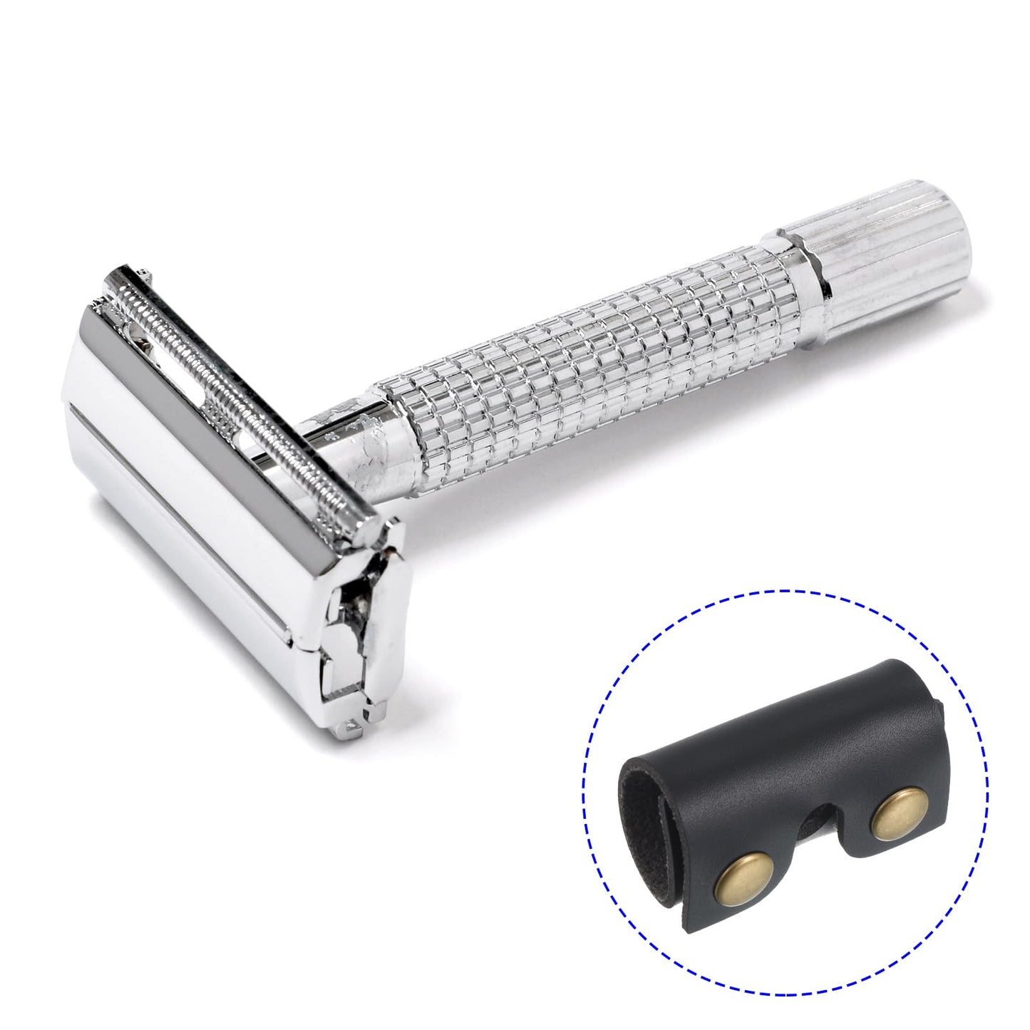 M METERXITY 3 Pack Razor Cover Protective Sheath - Double Edge Leather Safety Razor Protective Sheath Travel Cover, Apply to Shaver Razor (3.3 x 1.8 Beauty and Personal Care M METERXITY