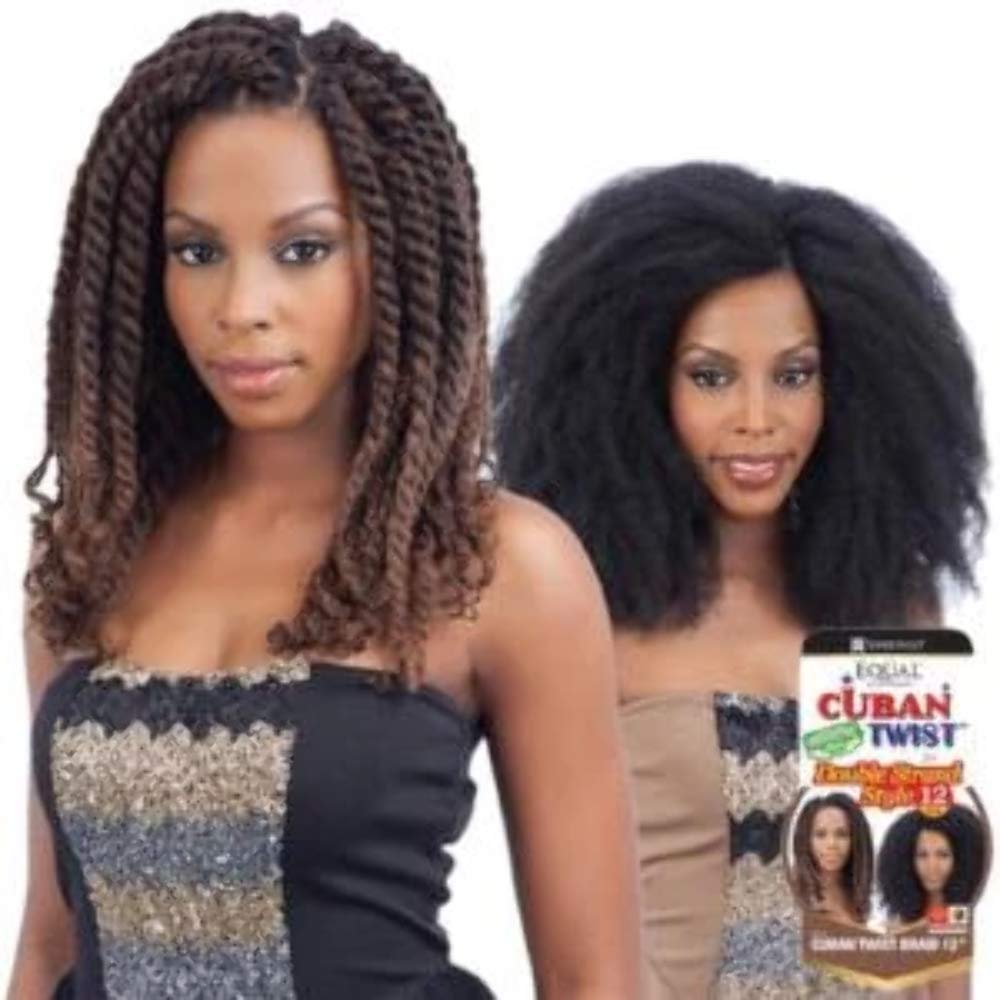 Freetress Equal Synthetic Hair Braids Havana Twist Style Cuban Twist 12" (99J)
