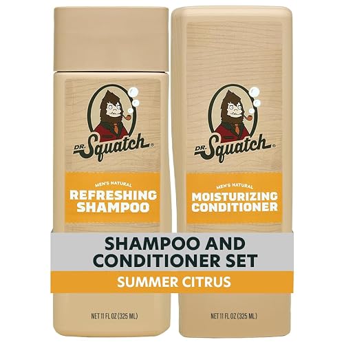 Dr. Squatch Men's Natural Shampoo and Conditioner Set - Sulfate & Paraben Free Natural Shampoo and Conditioner for Men - Scalp Nourishing Formula Beauty & Personal Care Dr. Squatch