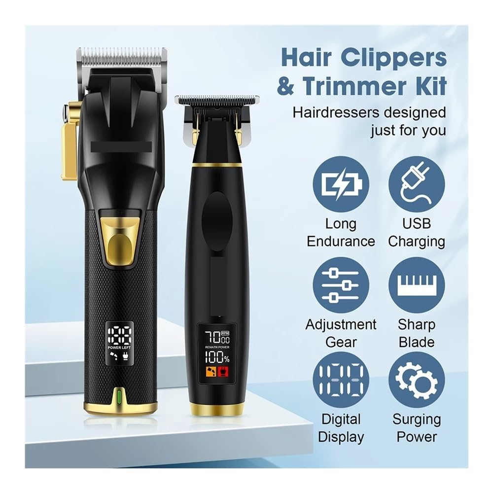 EWKYLSEM Hair Cutting Wireless Adjustable Electric Clipper Men's Professional Rechargeable Beard Trimmer(Gray) Beauty and Personal Care EWKYLSEM