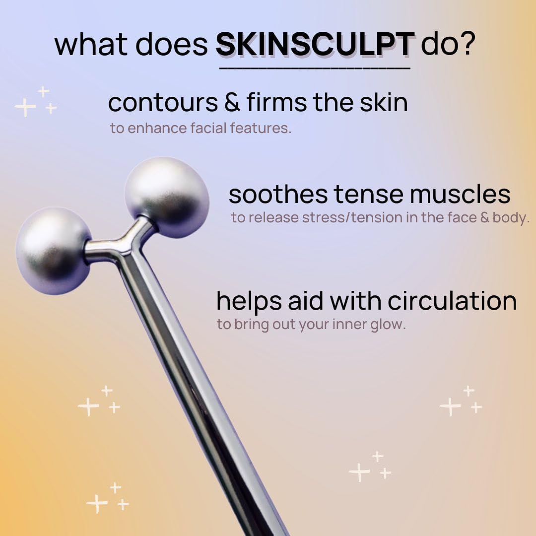 Mei Apothecary Face Roller Skin Care Tool | SKINSCULPT Face Massager Tool | Natural, Non-Toxic Sculpting Tool for All Skin Types | Relieves Facial Beauty & Personal Care Mei Apothecary