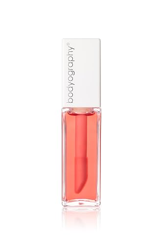 Bodyography Glossy Lip Oil with Plant Squalane & Jojoba | Hydrating Pink Tint Lip Gloss for All Skin Tones | Non-Sticky Vegan Lip Moisturizer with Beauty & Personal Care Bodyography