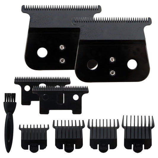 Gxcdizx Upgraded 2 Pack Blades for Andis T-Outliner, for Andis GTX Replacement Blade, T Liner Clipper and Trimmer Blade (Black Steel T Blade + Black Beauty and Personal Care Gxcdizx
