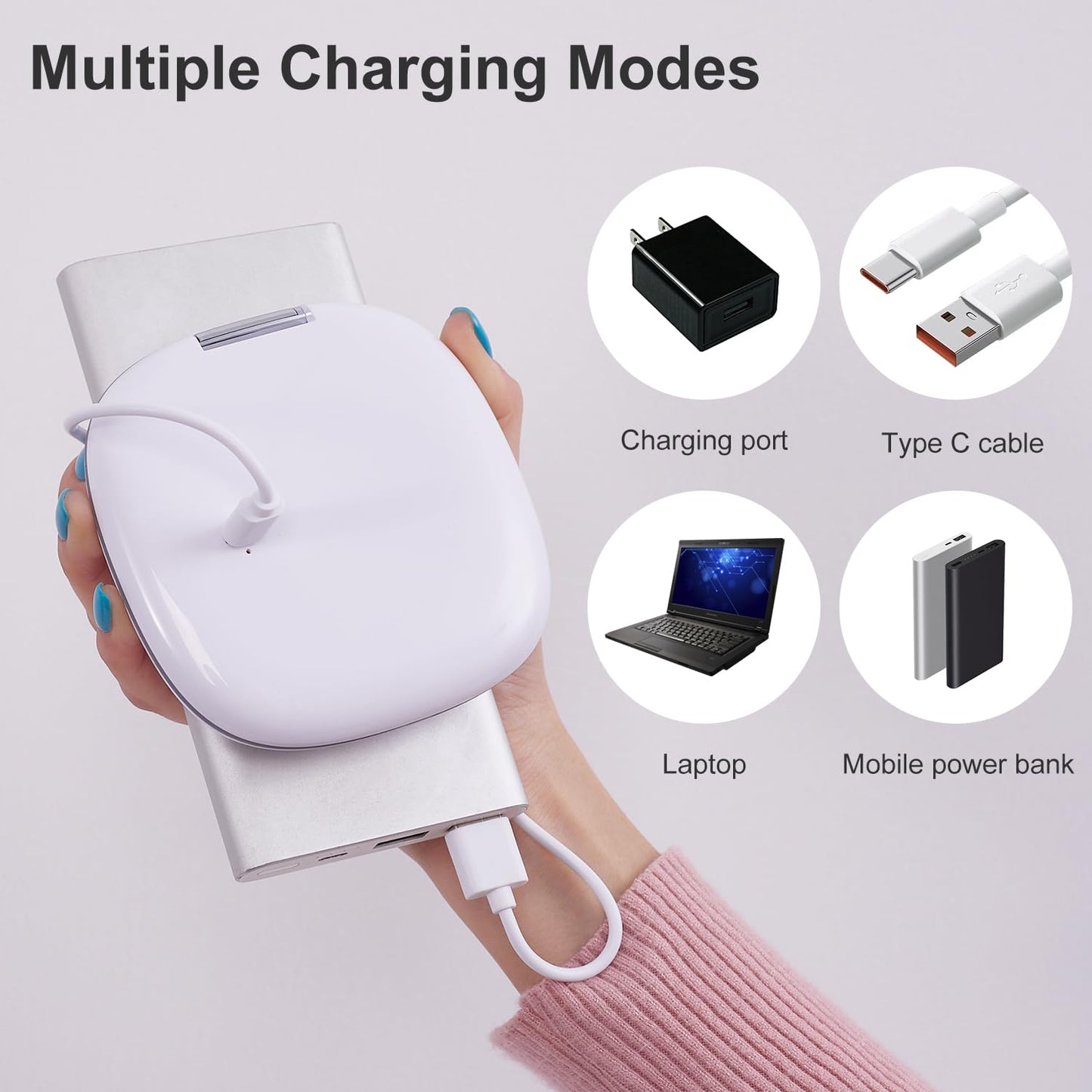 Mocado Compact LED Magnifying Travel Makeup-Mirror - 4 inches 1X/10X Magnification Small Hand Pocket Dimmable Double Sided USB Rechargeable Touch Beauty & Personal Care Mocado