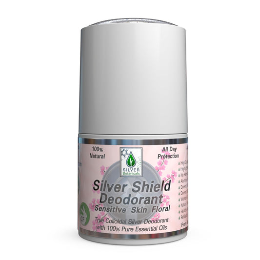 Silver Shield Deodorant - Sensitive Skin Formula - Floral Scent - All Natural Colloidal Silver Deodorant (Roll-on, 2 oz.) Beauty and Personal Care Silver Botanicals