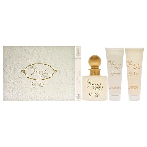 Fancy Love by Jessica Simpson for Women - 4 Pc Gift Set 3.4oz EDP Spray, 0.34oz EDP Mini Spray, 3oz Body Lotion, 3oz Bath & Shower Crème Beauty & Personal Care Jessica Simpson