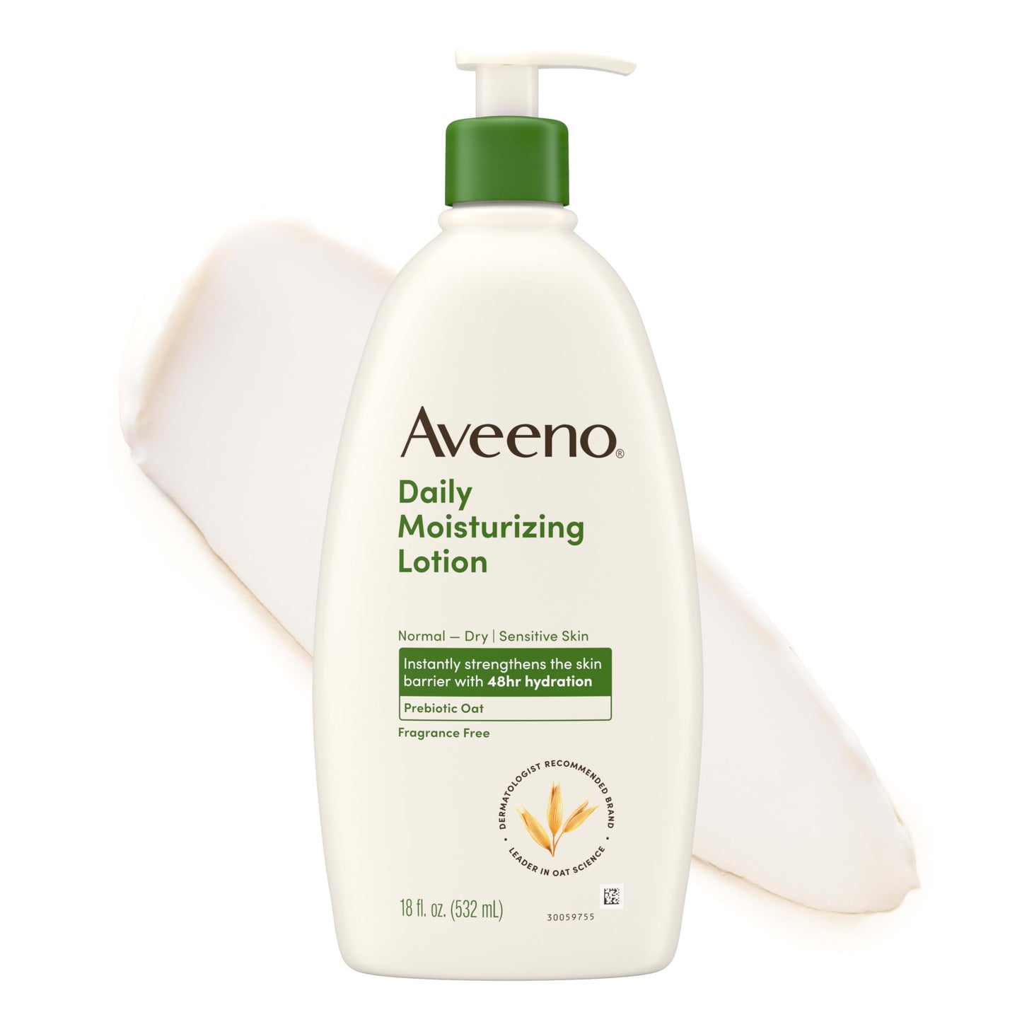 Aveeno Daily Moisturizing Body Lotion for Normal to Dry Skin, Moisturizer with Soothing Prebiotic Oat, Non Greasy, Non Comedogenic, Fragrance Free Beauty & Personal Care Aveeno