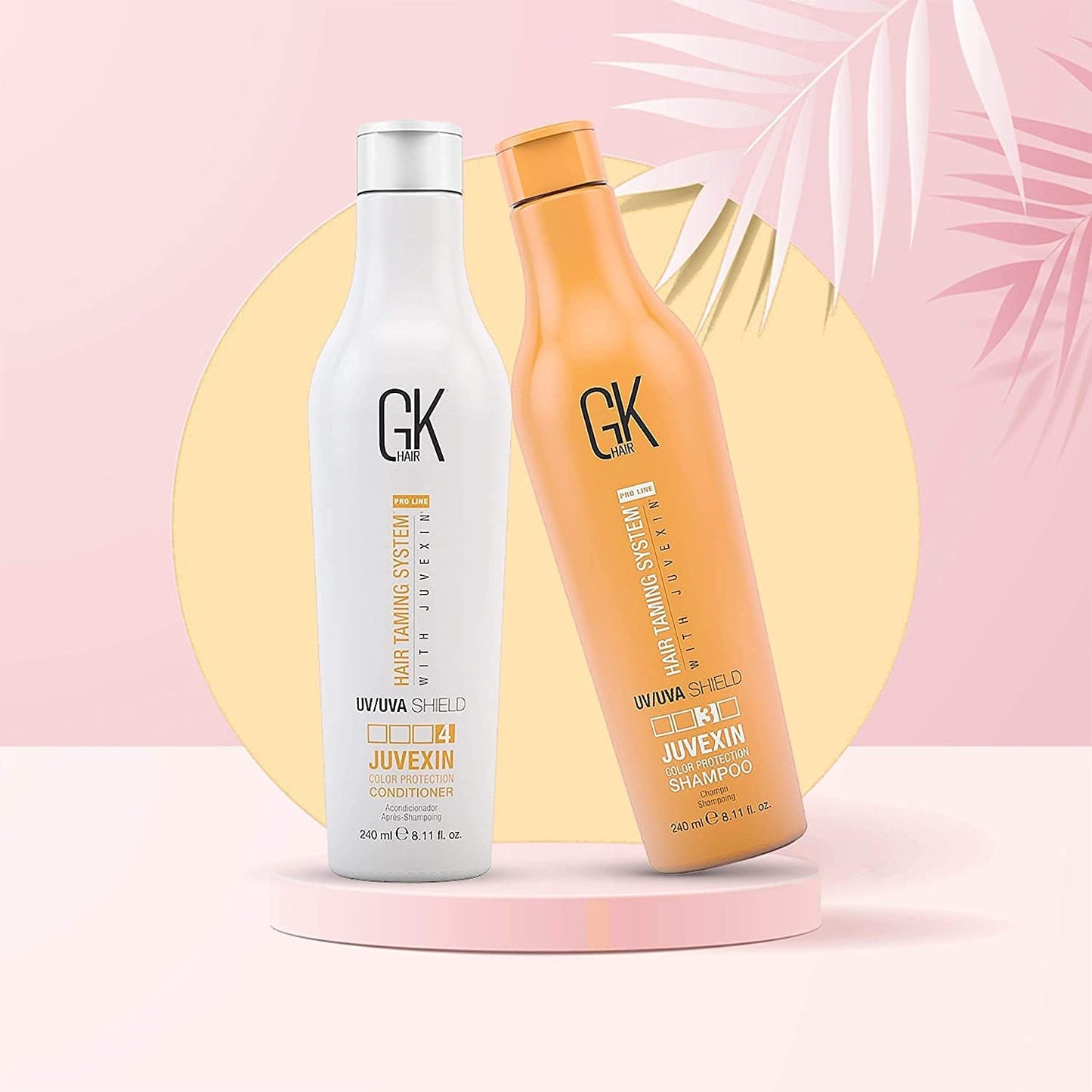 GK Shield Shampoo Conditioner Set (240ml) with Coco The Best and pH+ Shampoo (100ml) - Smoothing Hair Care Kit for Frizz Control Damage Free Beauty & Personal Care GK HAIR