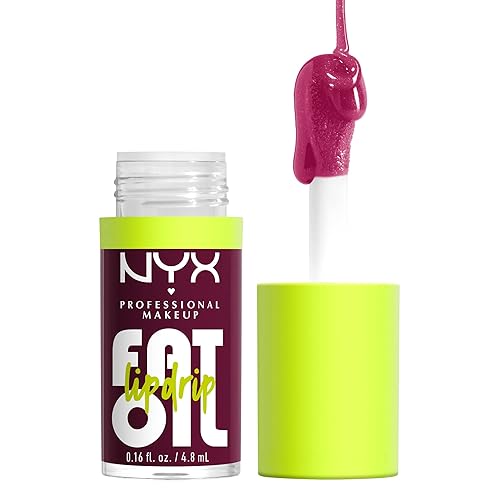 NYX PROFESSIONAL MAKEUP Fat Oil Lip Drip, Moisturizing Lip Oil Gloss, Vegan Tinted Formula, Up to 12 HR Hydration - That's Chic (Deep Berry) Beauty & Personal Care NYX PROFESSIONAL MAKEUP
