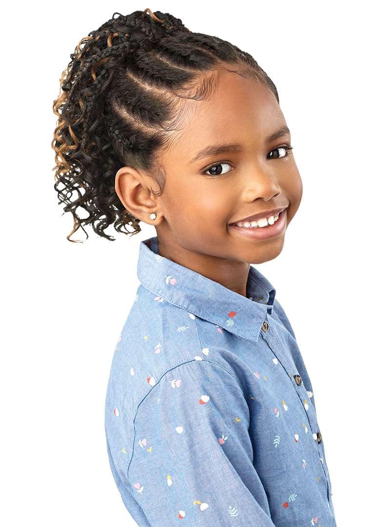 Outre Lil Looks - Drawstring Ponytail - Boho Box Braids 10" (JET BLACK 1)