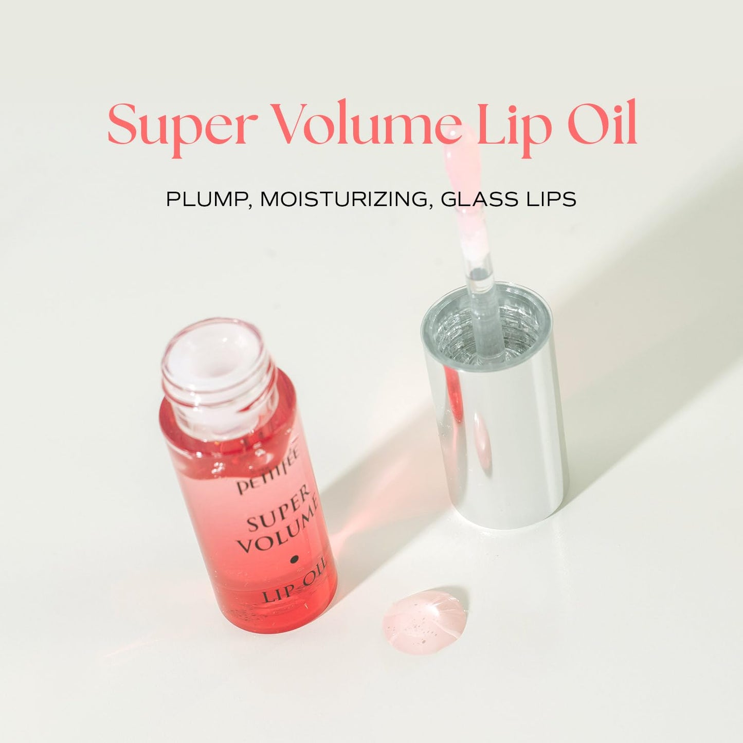 Petitfee Lip Oil Super Volume 0.10 Oz - Plumping, Moisturizing, Glass Lips, Plump Lip Oil with Herbal Ingredients, Revitalizing, Volumizing Beauty and Personal Care Petitfee