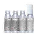 Plaine Products Eco-Friendly Travel Size Shampoo, Conditioner, Body Wash and Body Lotion - Unscented - Paraben/Sulfate/Phthalate Free, Refillable Beauty & Personal Care Plaine Products