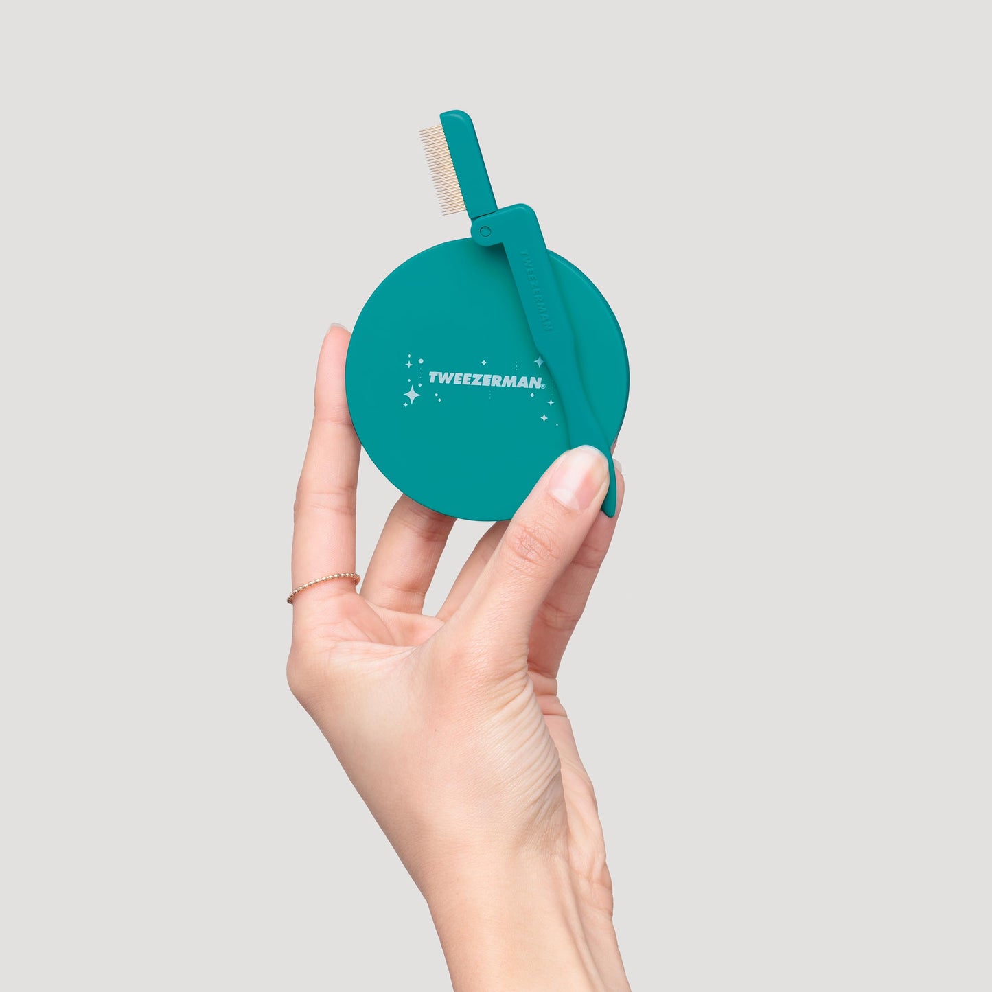 Tweezerman Majestic Turquoise iLashcomb and Mirror Set Beauty & Personal Care Tweezerman