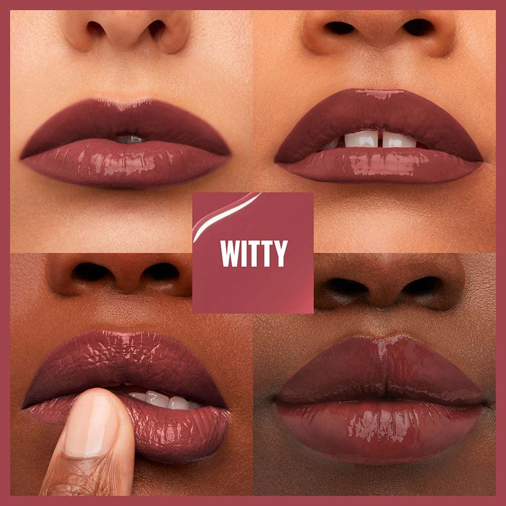 Maybelline Super Stay Vinyl Ink Longwear No-Budge Liquid Lipcolor Makeup, Highly Pigmented Color and Instant Shine, Witty, Mauve Nude Lipstick, 0.14 Beauty & Personal Care MAYBELLINE