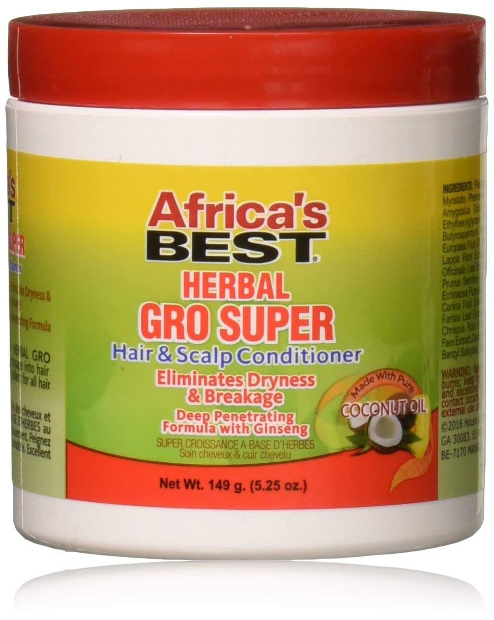 Africa's Best Maximum Strength Super Gro Hair & Scalp Conditioner, 5.25 oz,Yellow,38422 Beauty & Personal Care Africa's Best