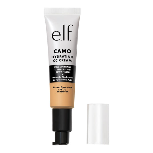 e.l.f. Hydrating Camo CC Cream, SPF 30, Color Correcting Full Coverage Foundation For A Dewy Finish, Vegan , Medium 330 W Beauty & Personal Care e.l.f.