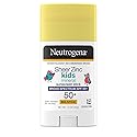 Neutrogena Sheer Zinc Oxide Kids Mineral Sunscreen Stick, Broad Spectrum SPF 50+ & UVA/UVB Protection & Water Resistant with Residue-Free, No-Mess Beauty & Personal Care Neutrogena