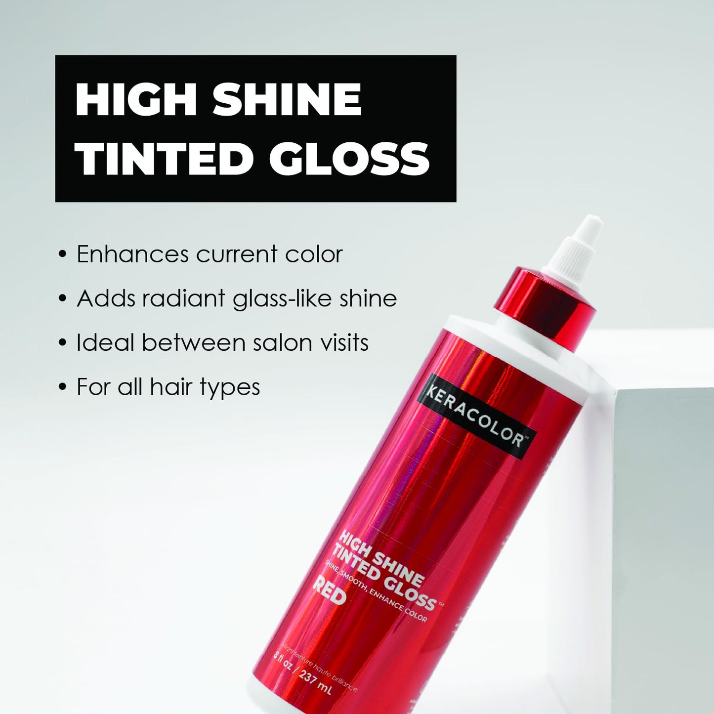 Keracolor High Shine Tinted Hair Gloss, In-Shower Hair Glaze, Sheer Color-Enhancing Glossing Treatment, Red, 8 Fl Oz Beauty & Personal Care KERACOLOR
