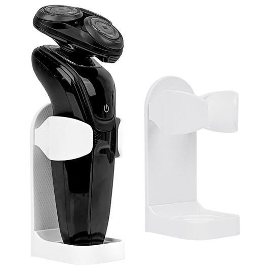 Linkidea 2 Pack Self Adhesive Razor Hanger, Adjustable Shaver Holder Wall Mounted, Shower Organizer Compatible with Braun Series 5, 6 (White) Beauty and Personal Care Linkidea