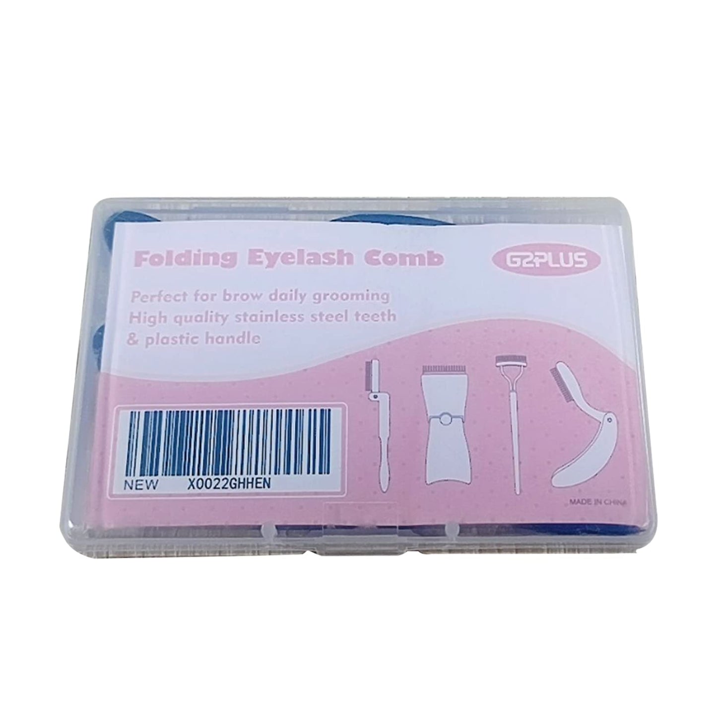 G2PLUS 4PCS Folding Eyelash Comb, Eyebrow Comb Metal Teeth, Eyelash Separator Comb, Eyelash Brush and Comb, Professional Tool for Define Lash & Brow Beauty & Personal Care G2PLUS