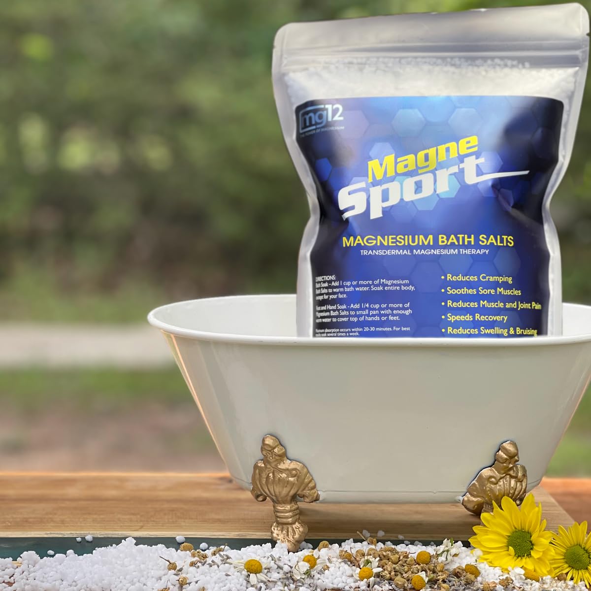MagneSport Magnesium Bath Salts - Improved Recovery for Peak Performance (2.2 lbs) Beauty and Personal Care MG12 THE POWER OF MAGNESIUM