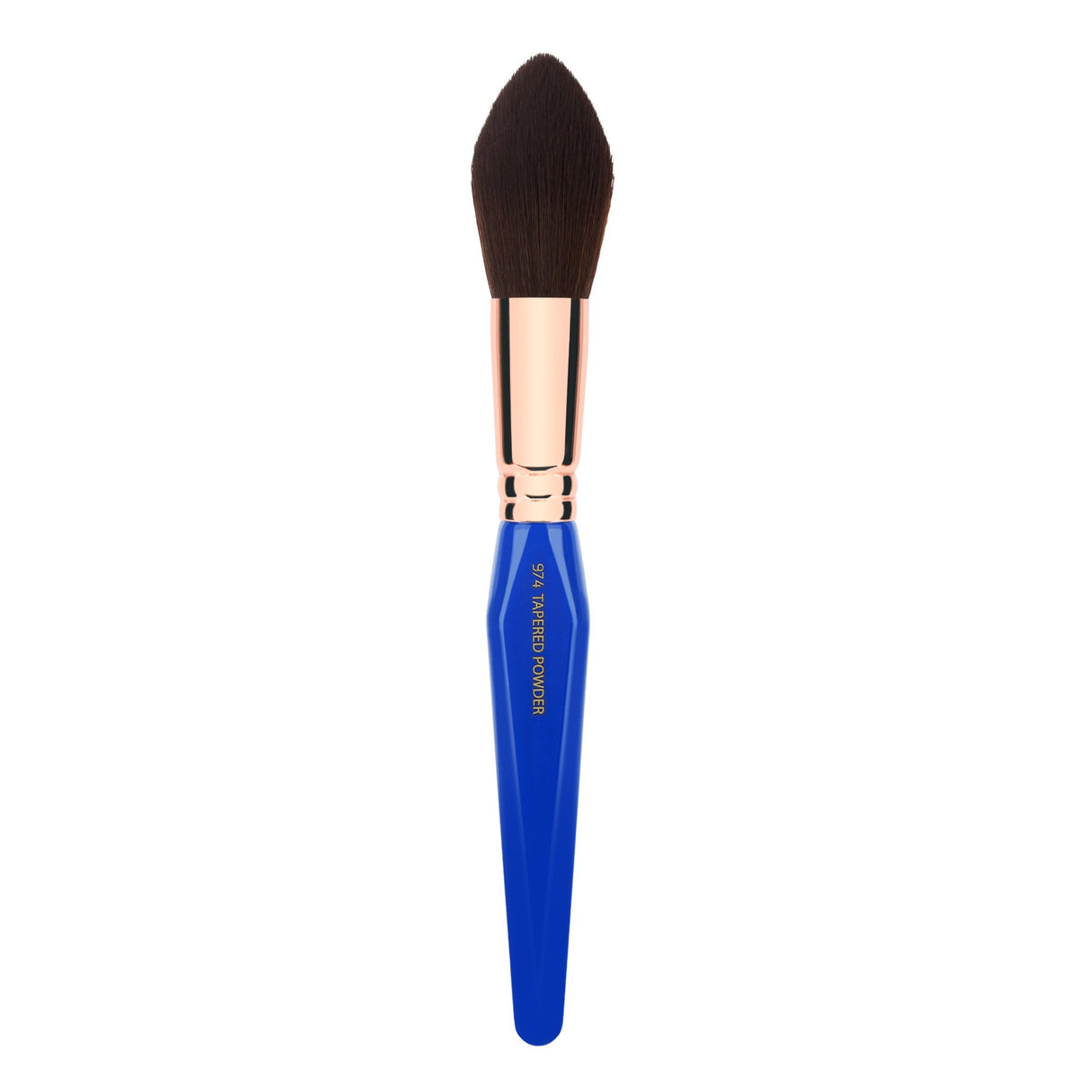 Bdellium Tools Professional Makeup Brush - Golden Triangle 974 Tapered Powder - With All Vegan and Soft Synthetic Fibers, For Sculpt & Shape (Blue