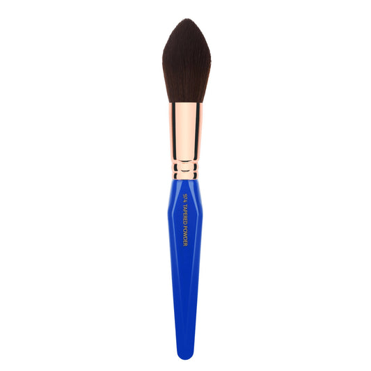 Bdellium Tools Professional Makeup Brush - Golden Triangle 974 Tapered Powder - With All Vegan and Soft Synthetic Fibers, For Sculpt & Shape (Blue